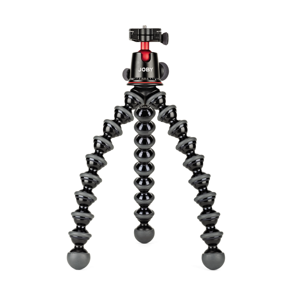 Joby gorillapod tripod on a white background