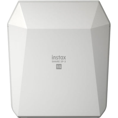 Fujifilm Instax Share SP-3 White printer for instant square photo prints from smartphone or tablet.