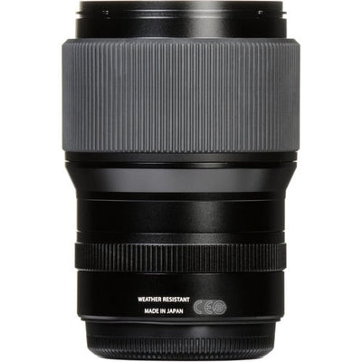 Fujifilm GF 110mm f/2 R LM WR lens. Medium-format prime with f/2 aperture, fast AF, weather-resistant build, and stunning sharpness for portraits.