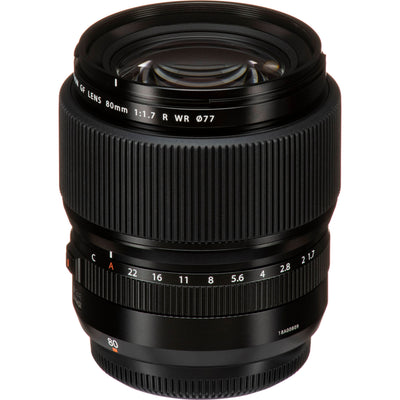 Fujifilm GF 80mm f/1.7 R WR medium format portrait lens for GFX cameras