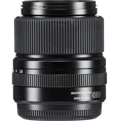 Fujifilm GF 45mm f/2.8 R WR lens. Medium-format prime with f/2.8, sharp optics, weather-resistant build, and versatile everyday performance.