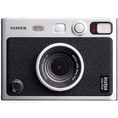 Instax Mini Evo camera kit in black.