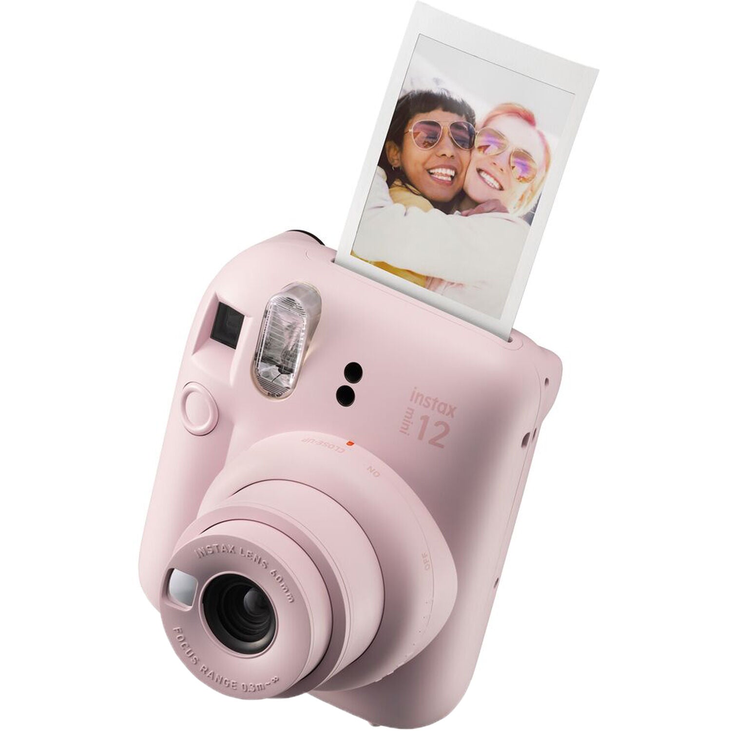 Fujifilm Instax Mini 12 camera with mini film pack and playful extras for parties.
