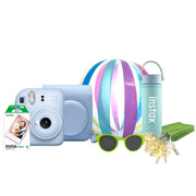 Fujifilm Instax Mini 12 camera with mini film pack and playful extras for parties.

