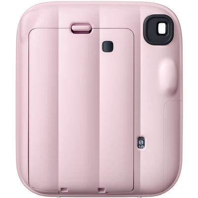 Fujifilm INSTAX Mini instant camera with built-in flash and optical viewfinder.
