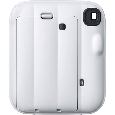 Fujifilm INSTAX Mini instant camera with built-in flash and optical viewfinder.