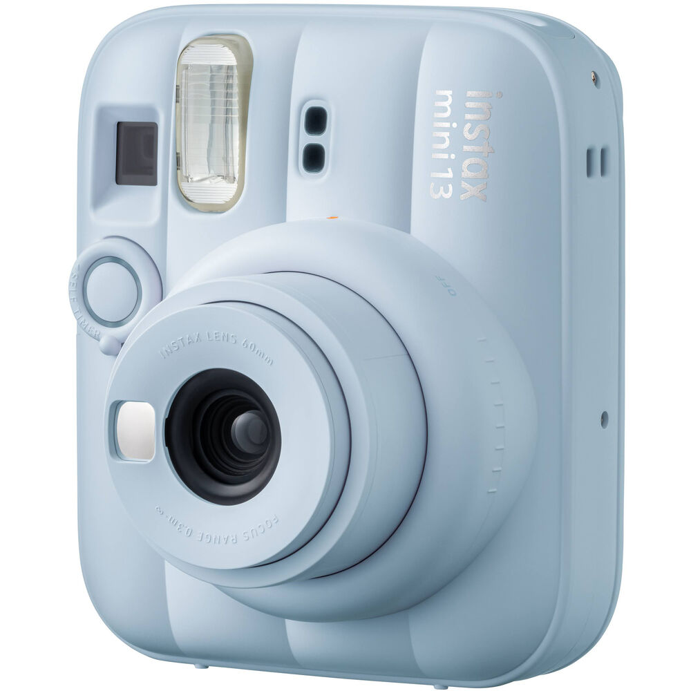 Frost Blue Instax Mini 13 front angled view
