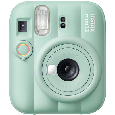 Front-facing shot of Lagoon Green Instax Mini 13 