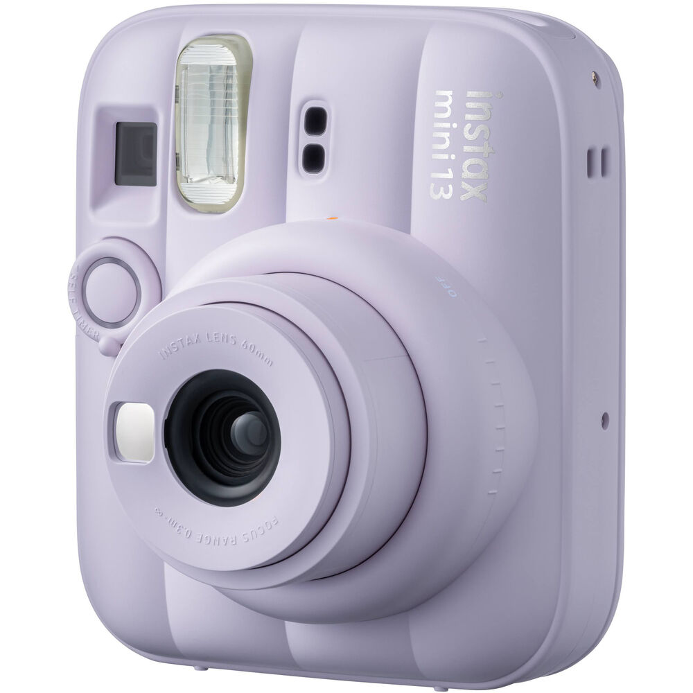 Angled profile of pastel Dreamy Purple Instax 13