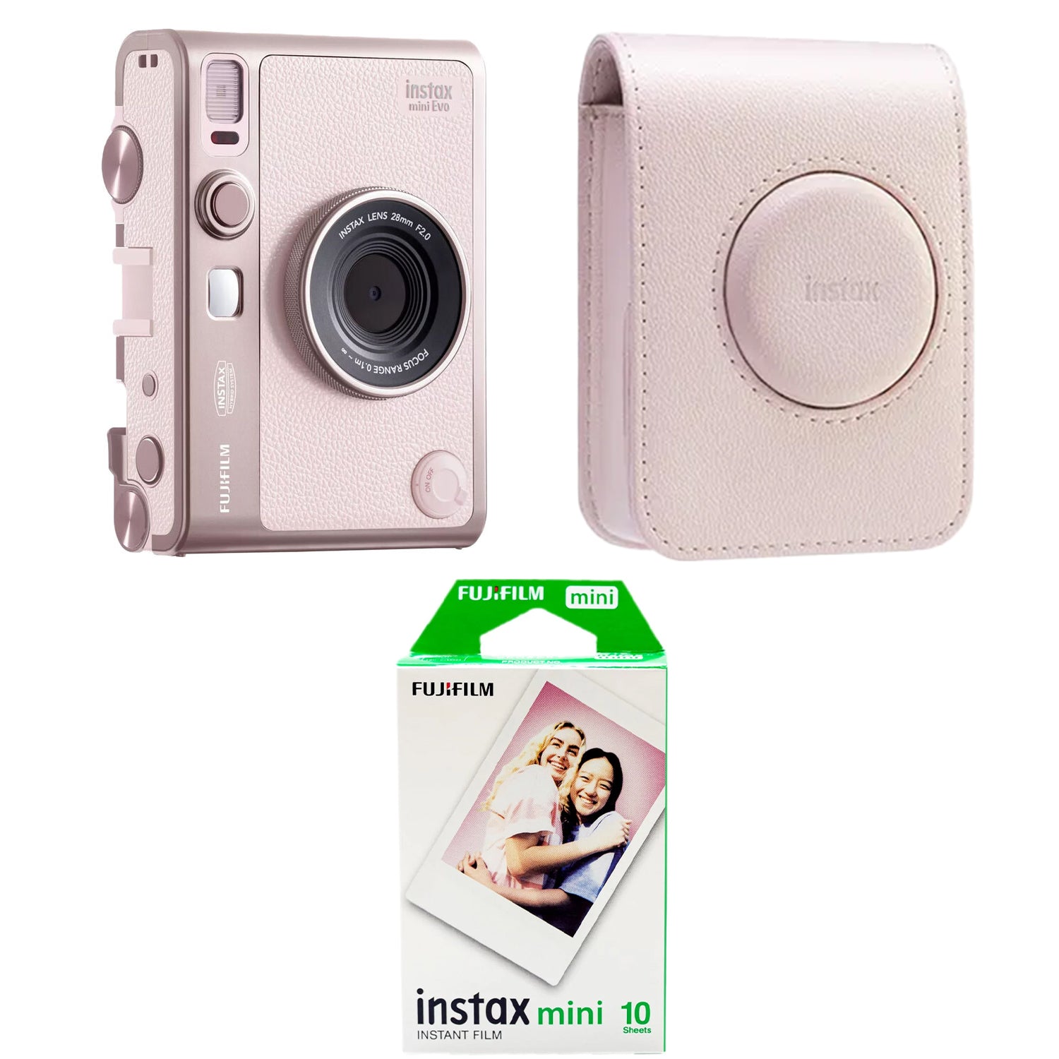 Fujifilm Instax Mini Evo Camera Kit (Gentle Rose) – Outdoorphoto