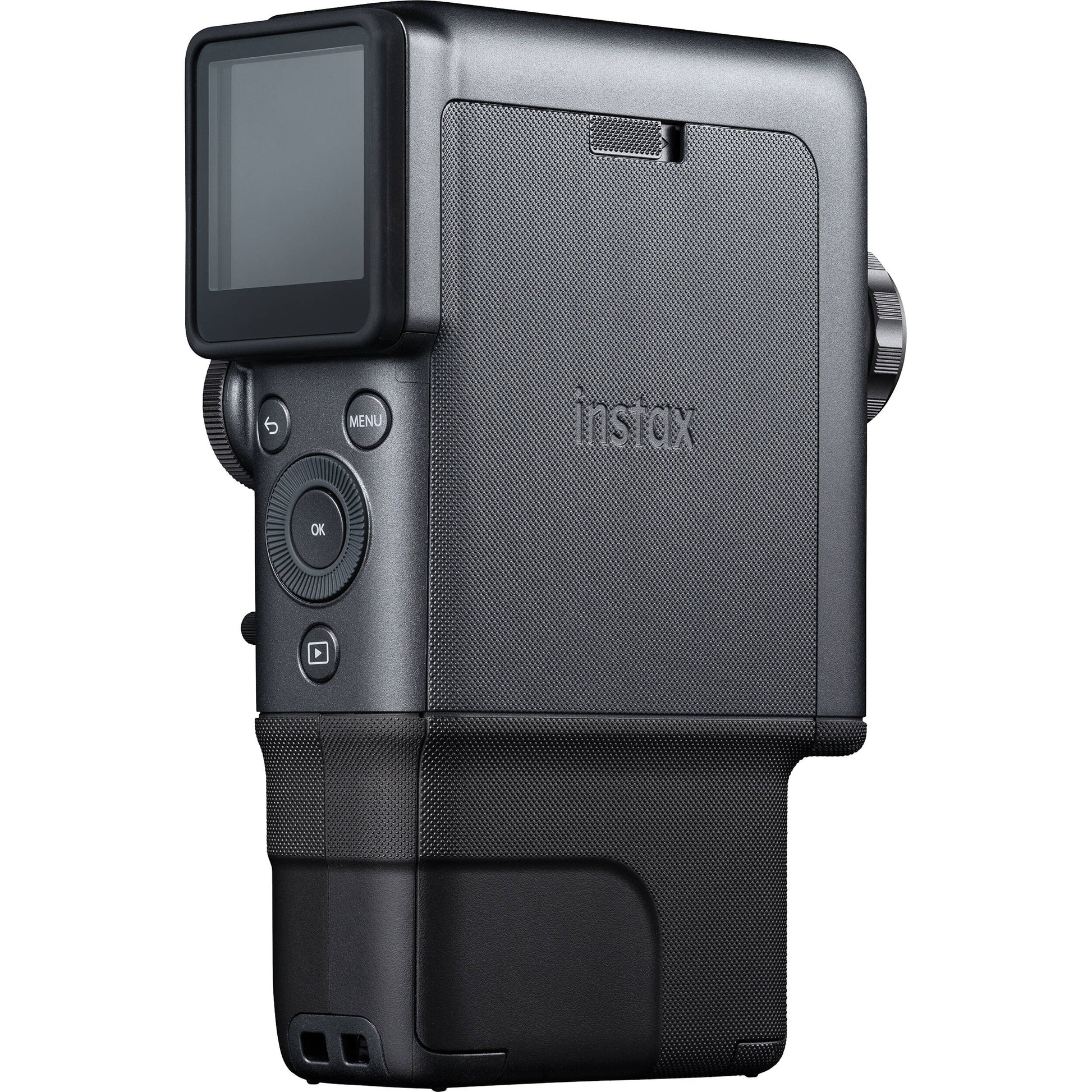 Hybrid instant camera Instax Mini Evo for videos, stills, and smartphone printing.