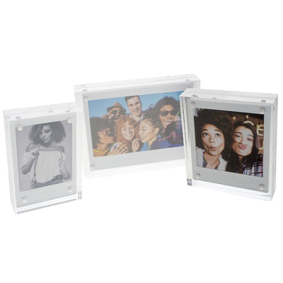Fujifilm Instax Square Acrylic Magnetic Frame – clear acrylic frame with magnetic backing, designed to display Instax Square prints on fridges or metal surfaces.