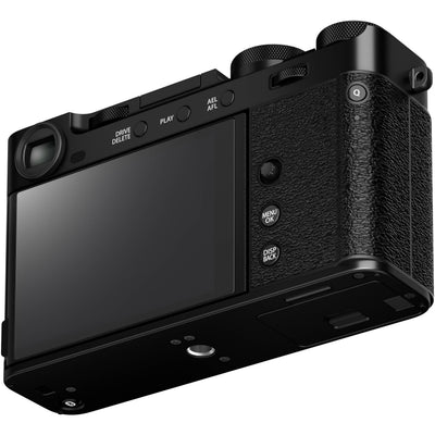 Fujifilm X-E5 black mirrorless camera with 40.2MP APS-C X-Trans CMOS 5 HR sensor, 7-stop in-body image stabilization, advanced autofocus, and 6.2K video recording capability