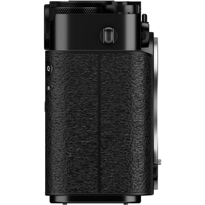 Fujifilm X-E5 black mirrorless camera with 40.2MP APS-C X-Trans CMOS 5 HR sensor, 7-stop in-body image stabilization, advanced autofocus, and 6.2K video recording capability