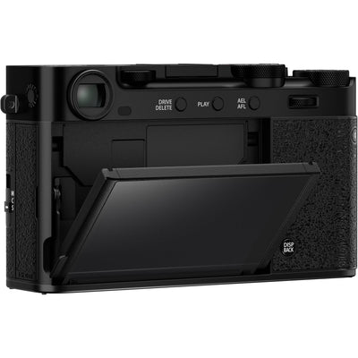 Fujifilm X-E5 black mirrorless camera with 40.2MP APS-C X-Trans CMOS 5 HR sensor, 7-stop in-body image stabilization, advanced autofocus, and 6.2K video recording capability
