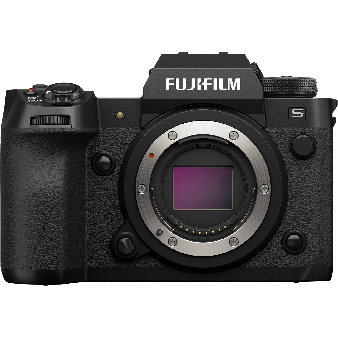 Fujifilm X-H2S APS-C mirrorless camera front view black