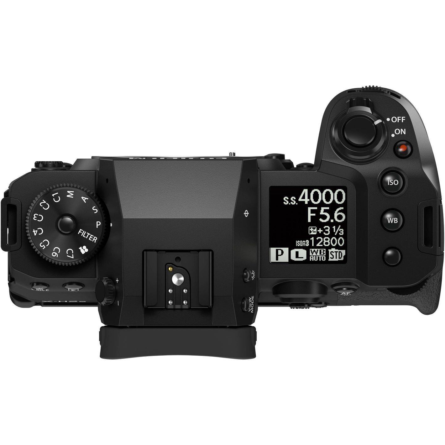Fujifilm X-H2S top view manual dials and controls