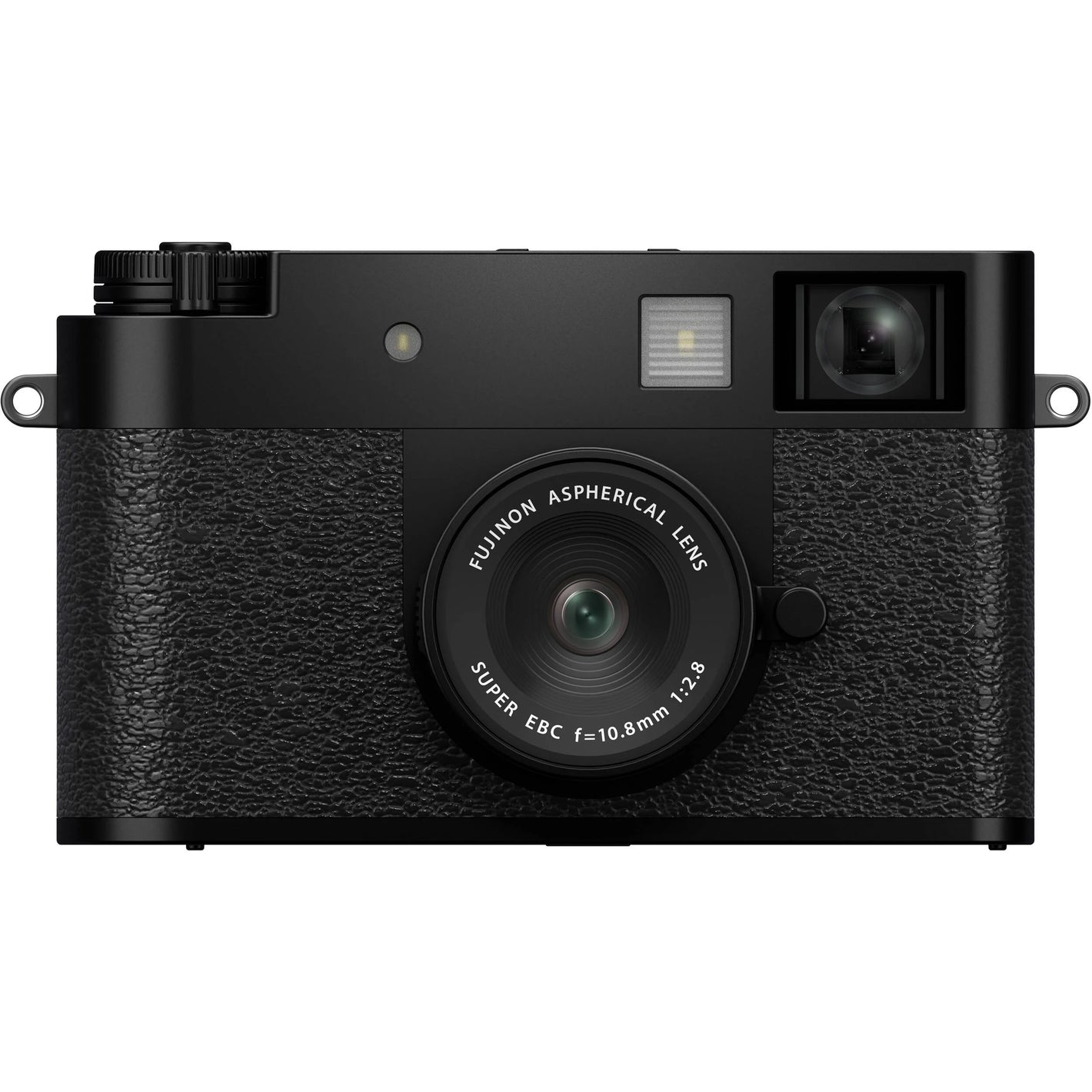 Fujifilm X half black compact digital camera with 1-inch vertical sensor, 32mm-equivalent lens, optical viewfinder, and 2.4-inch touchscreen for creative vertical photography