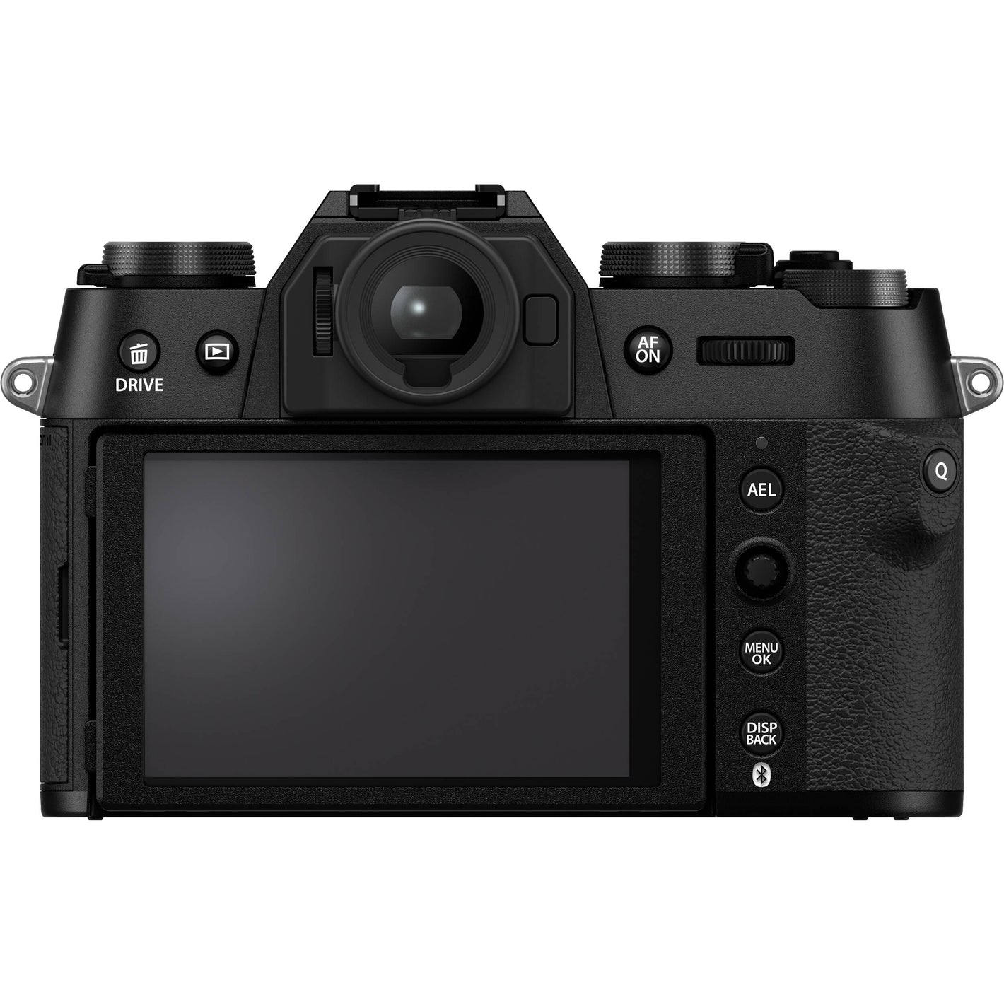 Fujifilm X-T50 black mirrorless camera with 40.2MP APS-C X-Trans CMOS 5 HR sensor, 7-stop in-body image stabilization, hybrid autofocus, 3-inch tilting touchscreen, 2.36M-dot OLED EVF, and 6K video recording