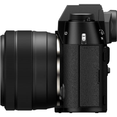 Fujifilm X-T50 Mirrorless Digital Camera with 15-45mm Lens – compact APS-C camera kit featuring a 40MP sensor, Film Simulation modes, and versatile zoom lens for everyday photography and video.