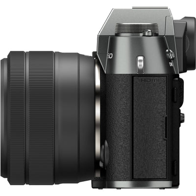 Fujifilm X-T50 Mirrorless Digital Camera with 15-45mm Lens – compact APS-C camera kit featuring a 40MP sensor, Film Simulation modes, and versatile zoom lens for everyday photography and video.