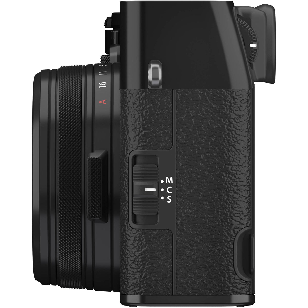 Fujifilm X100VI black compact digital camera featuring 40.2MP APS-C X-Trans CMOS 5 HR sensor and a 23mm f/2 fixed lens.
