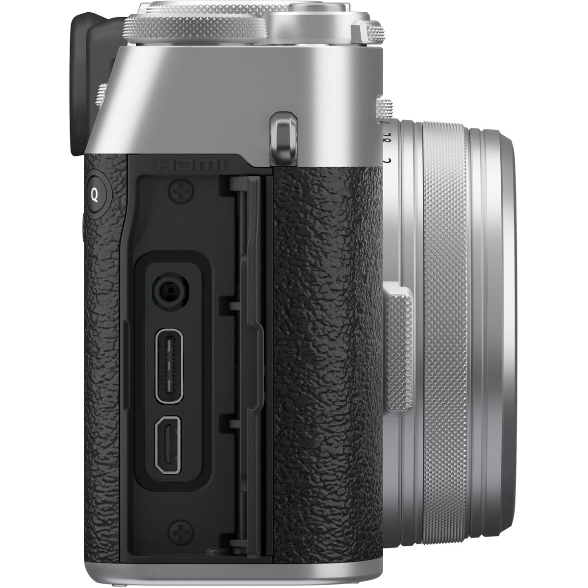 Fujifilm X100VI silver compact digital camera featuring 40.2MP APS-C X-Trans CMOS 5 HR sensor and a 23mm f/2 fixed lens.
