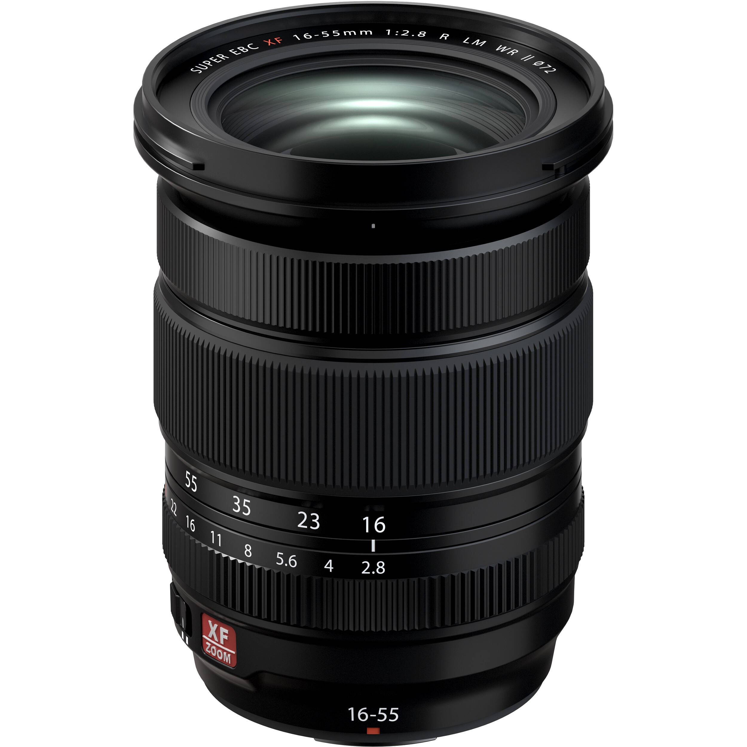 Fujifilm XF 16-55mm f/2.8 R LM WR II professional standard zoom lens with fast autofocus and weather sealing for X-Series cameras.