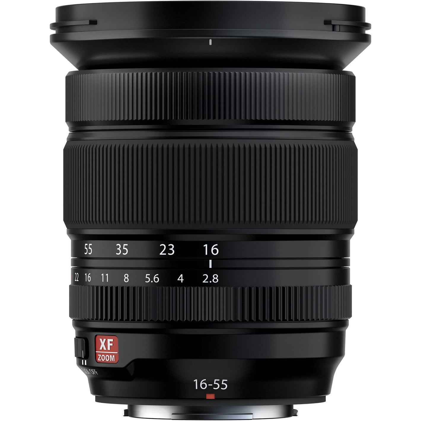 Fujifilm XF 16-55mm f/2.8 R LM WR II professional standard zoom lens with fast autofocus and weather sealing for X-Series cameras.