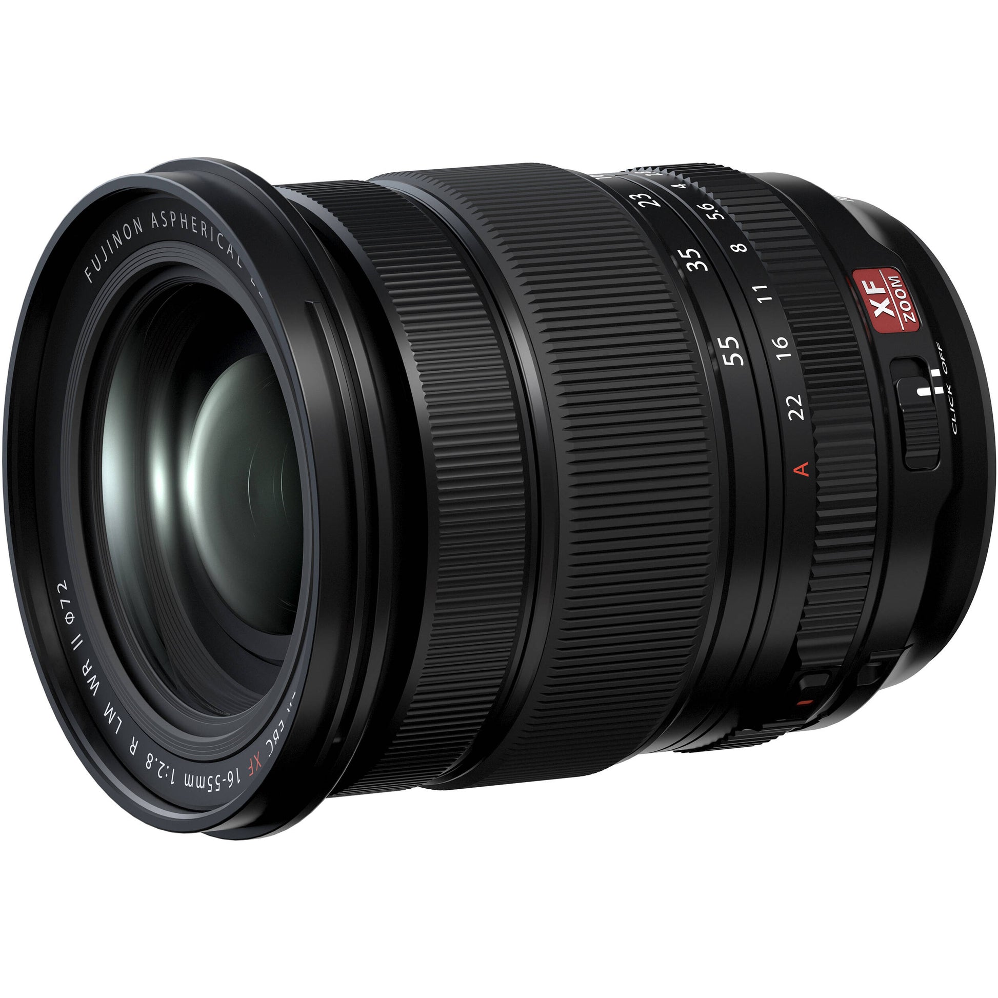 Fujifilm XF 16-55mm f/2.8 R LM WR II professional standard zoom lens with fast autofocus and weather sealing for X-Series cameras.
