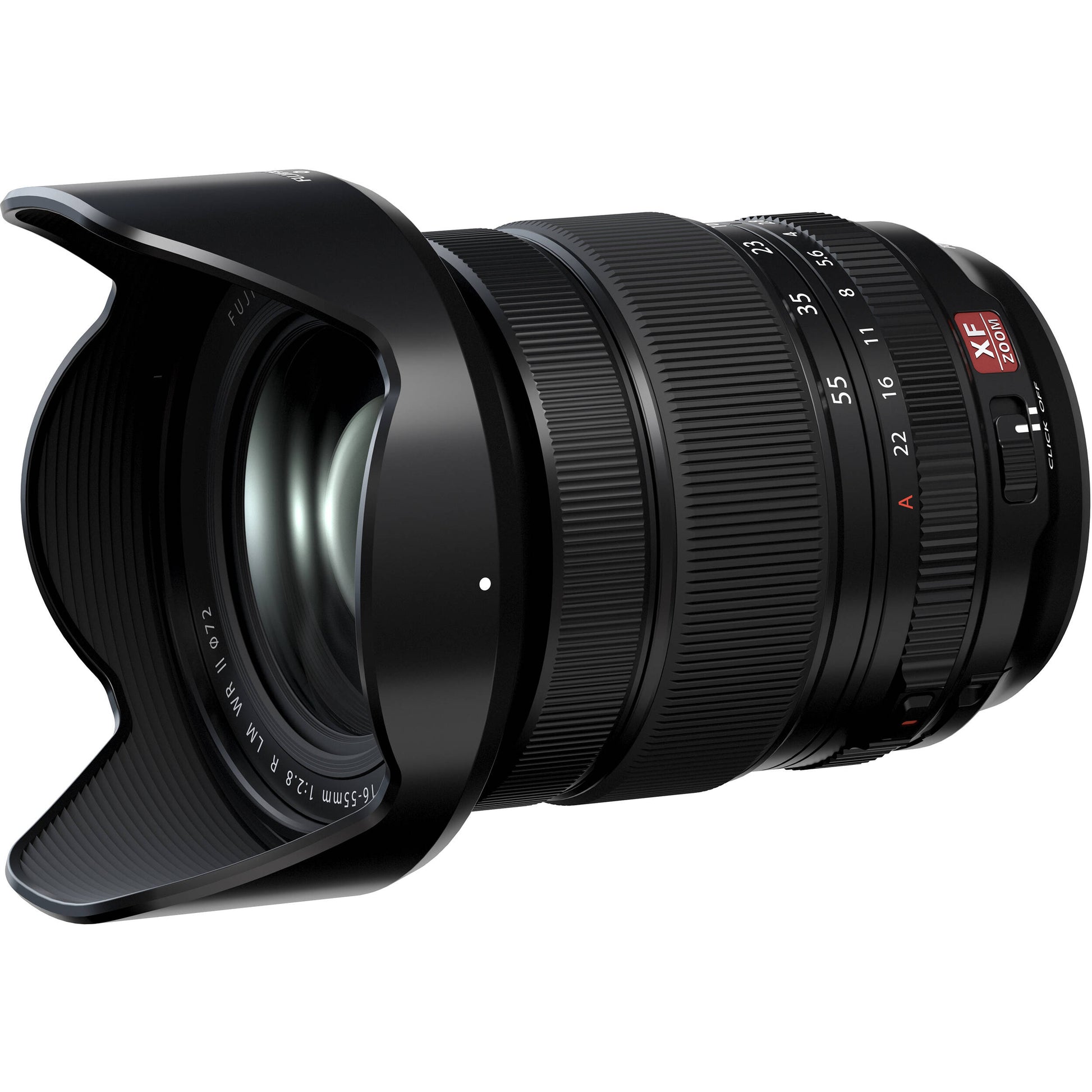 Fujifilm XF 16-55mm f/2.8 R LM WR II professional standard zoom lens with fast autofocus and weather sealing for X-Series cameras.
