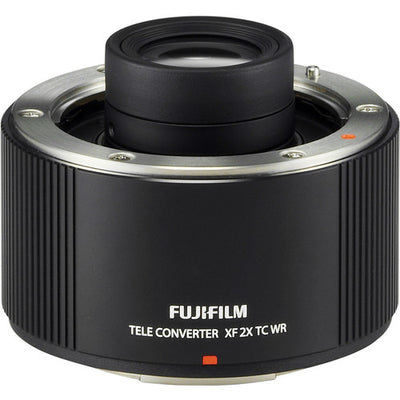 Fujifilm XF 2.0x TC WR Teleconverter – doubles focal length of XF telephoto lenses with weather-sealed reliability.