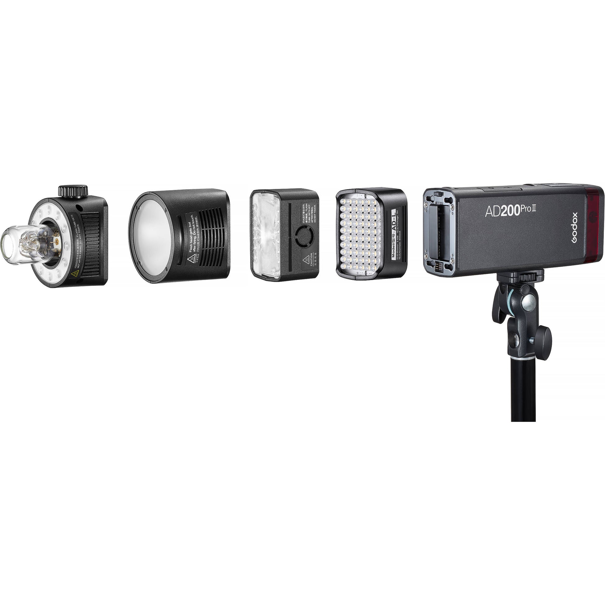 Godox AD200Pro II 200Ws TTL Pocket Flash compatible with Canon, Sony, and Nikon.