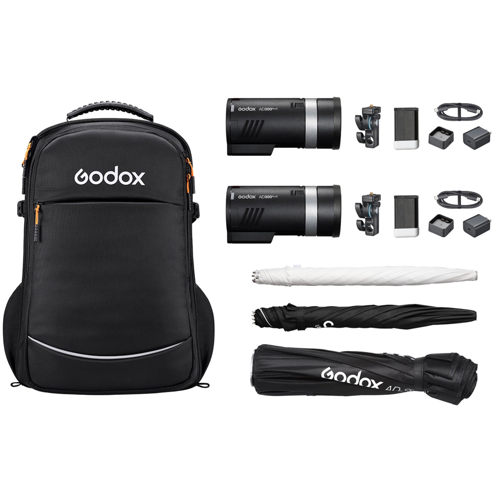 Godox AD300Pro II All-in-One Outdoor Flash (2-Light Kit)