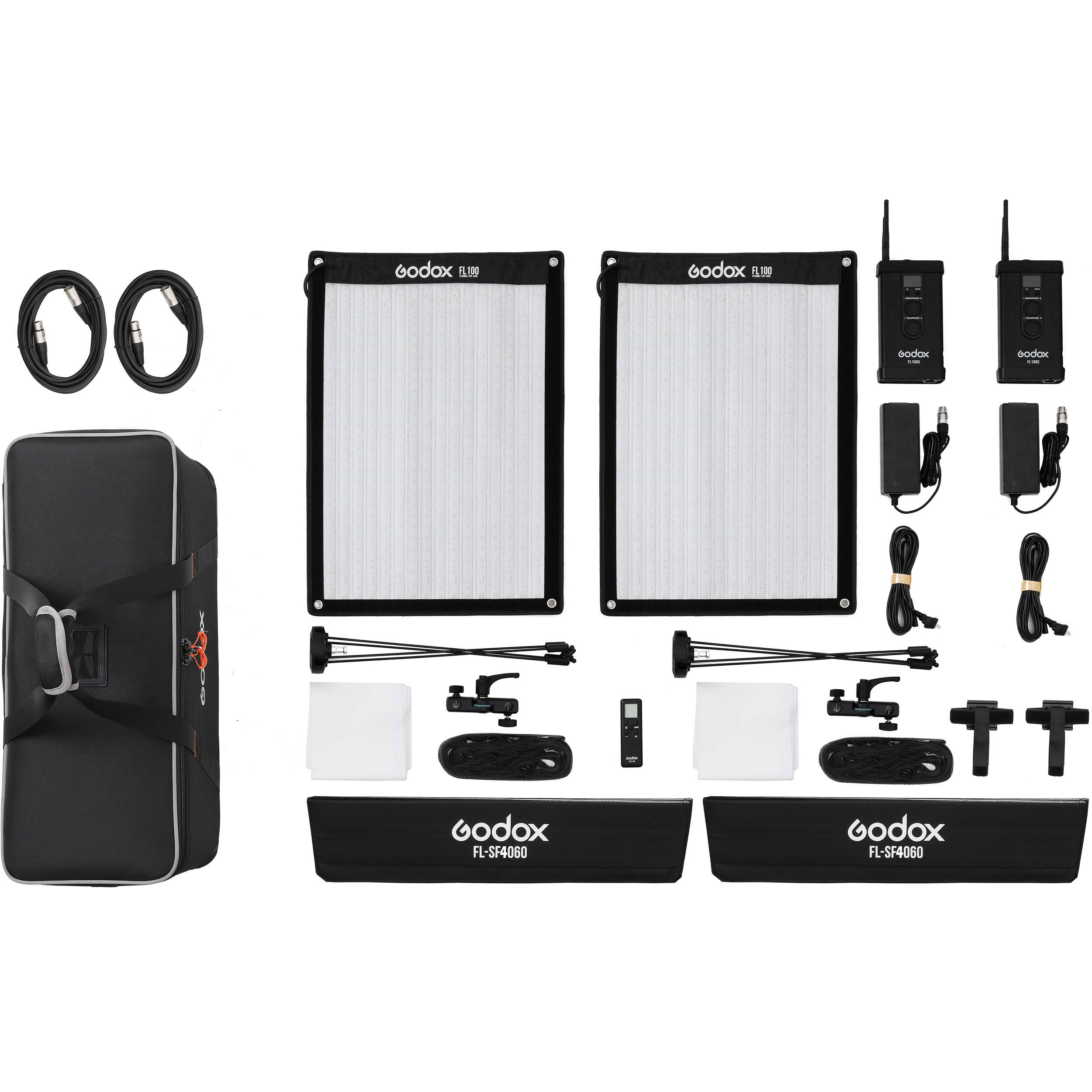 Godox FL100 Flexible LED 2-Light Kit 3300–5600 K with Softboxes