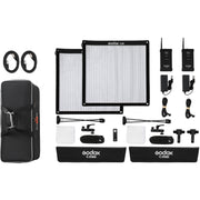 Godox FL150S Flexible LED 2-Light Kit with softboxes and grids