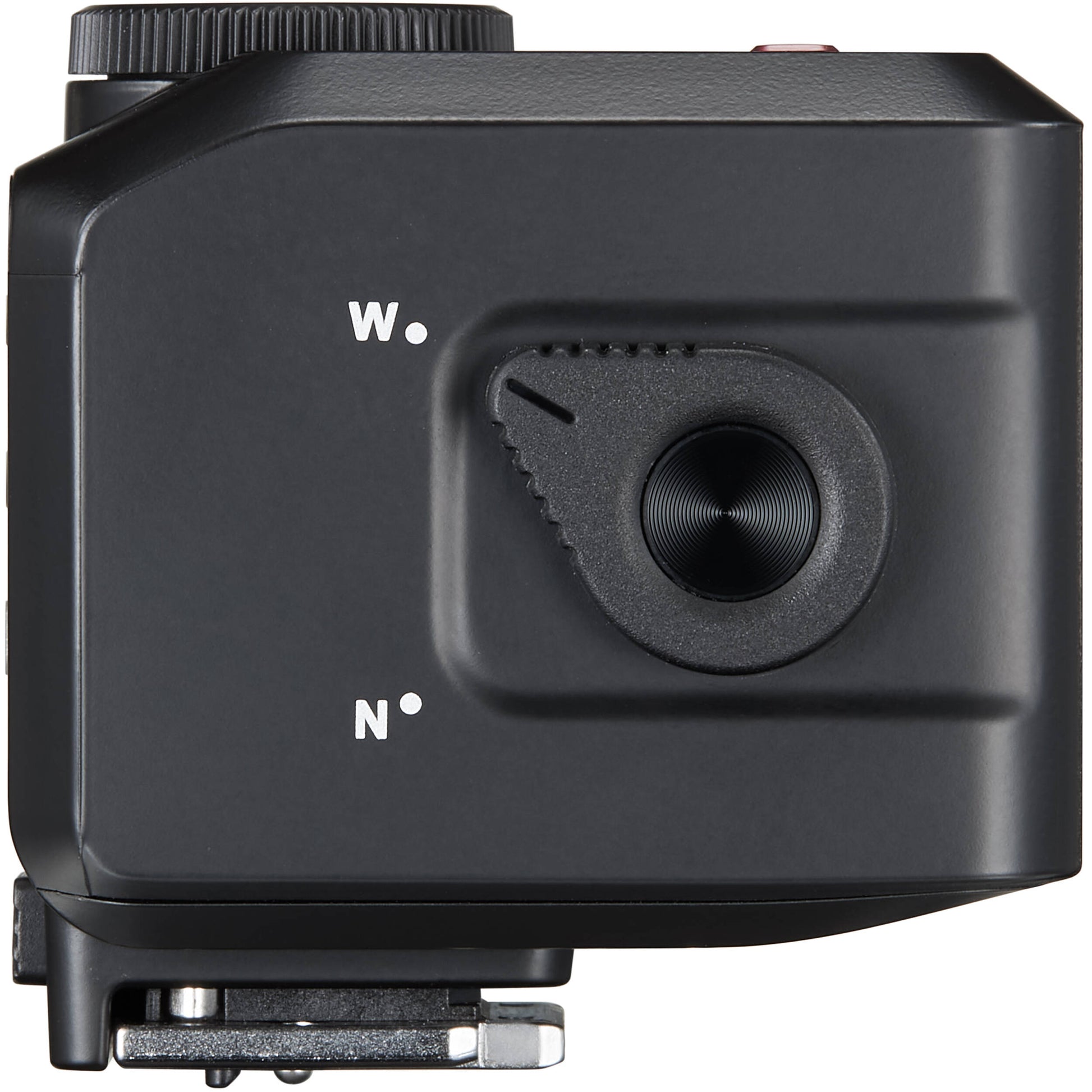 Godox iT30 Pro with built-in diffuser flipped out and the designed quick-release hot shoe locking mechanism.
