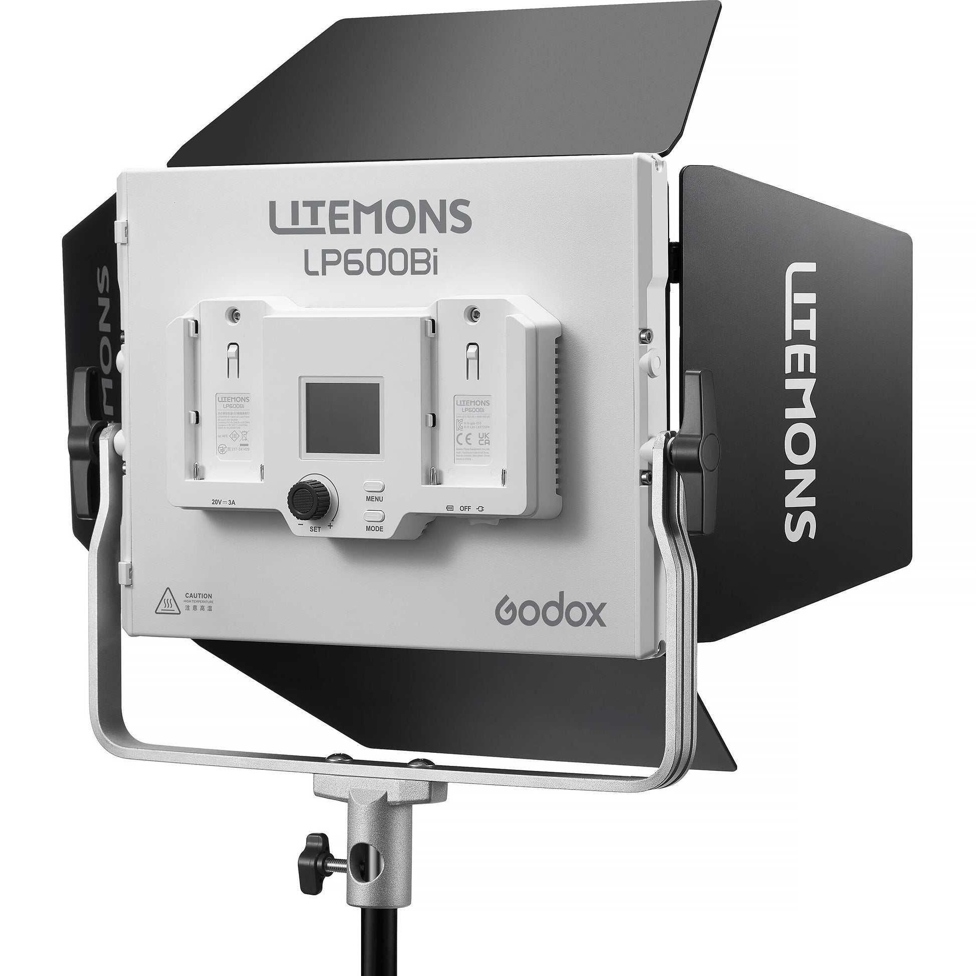 Godox LP600Bi bi-colour LED light panel with barndoors and stand