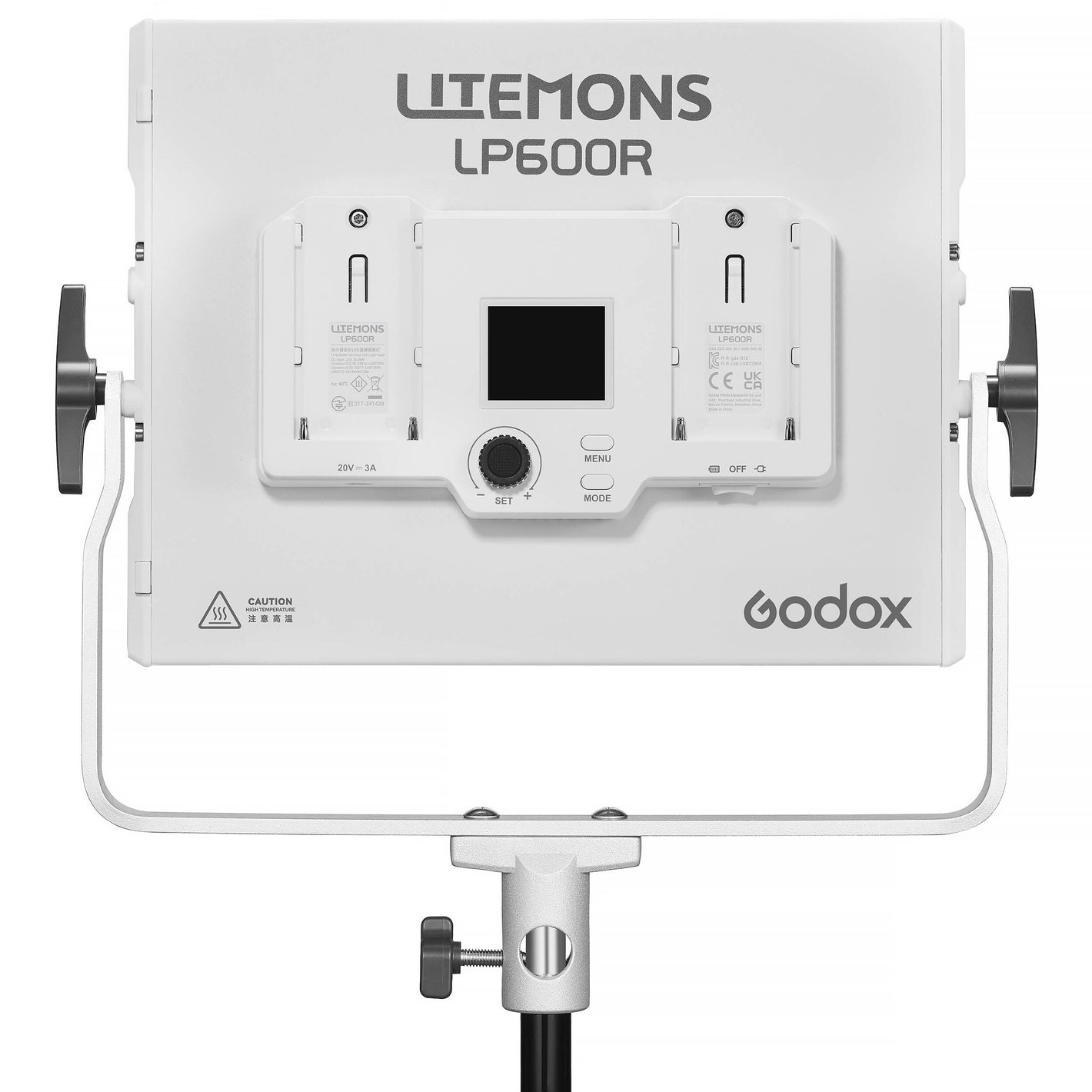 Godox LP600R RGB LED light panel with barndoors and stand