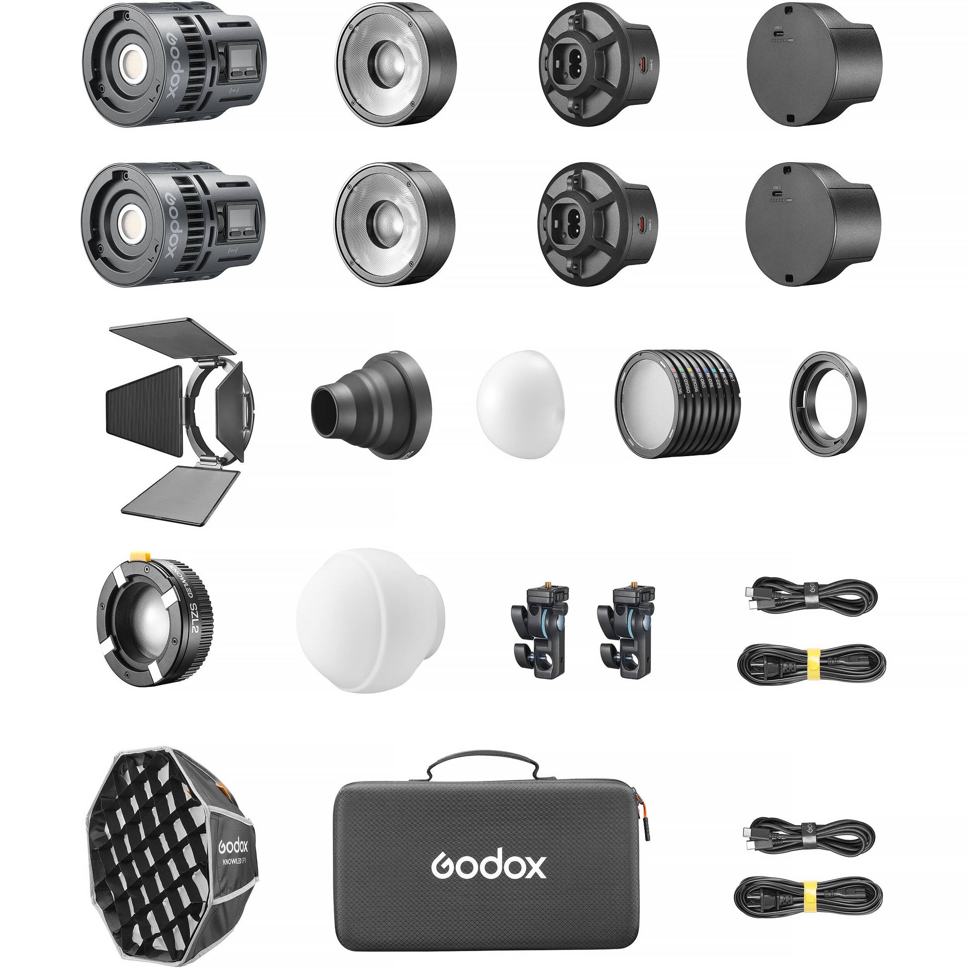 Godox RS60R RGB LED Monolight 2-Light Kit with wireless control
