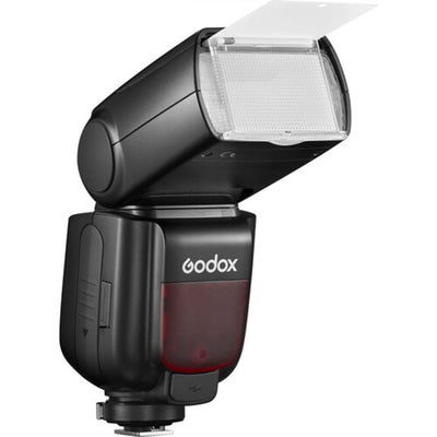 Godox TT685C II Canon flash with tilt/rotate head, TCM manual mode, wireless master/slave, and USB-C for firmware updates.