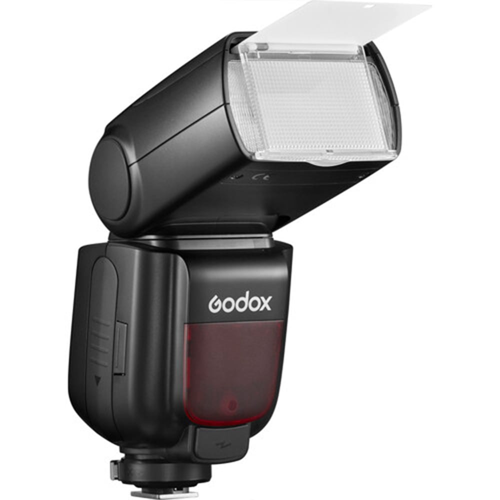 Godox TT685F II Flash for Fujifilm TTL with high-speed sync, manual power control, optical master/slave mode, quick-release lock, and USB‑C port.