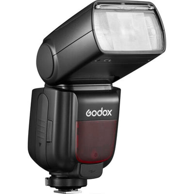 Godox TT685S II Flash for Sony ADI / P-TTL with tilting and rotating head, wireless 2.4 GHz control, TCM mode, high-speed sync, and USB-C update port.