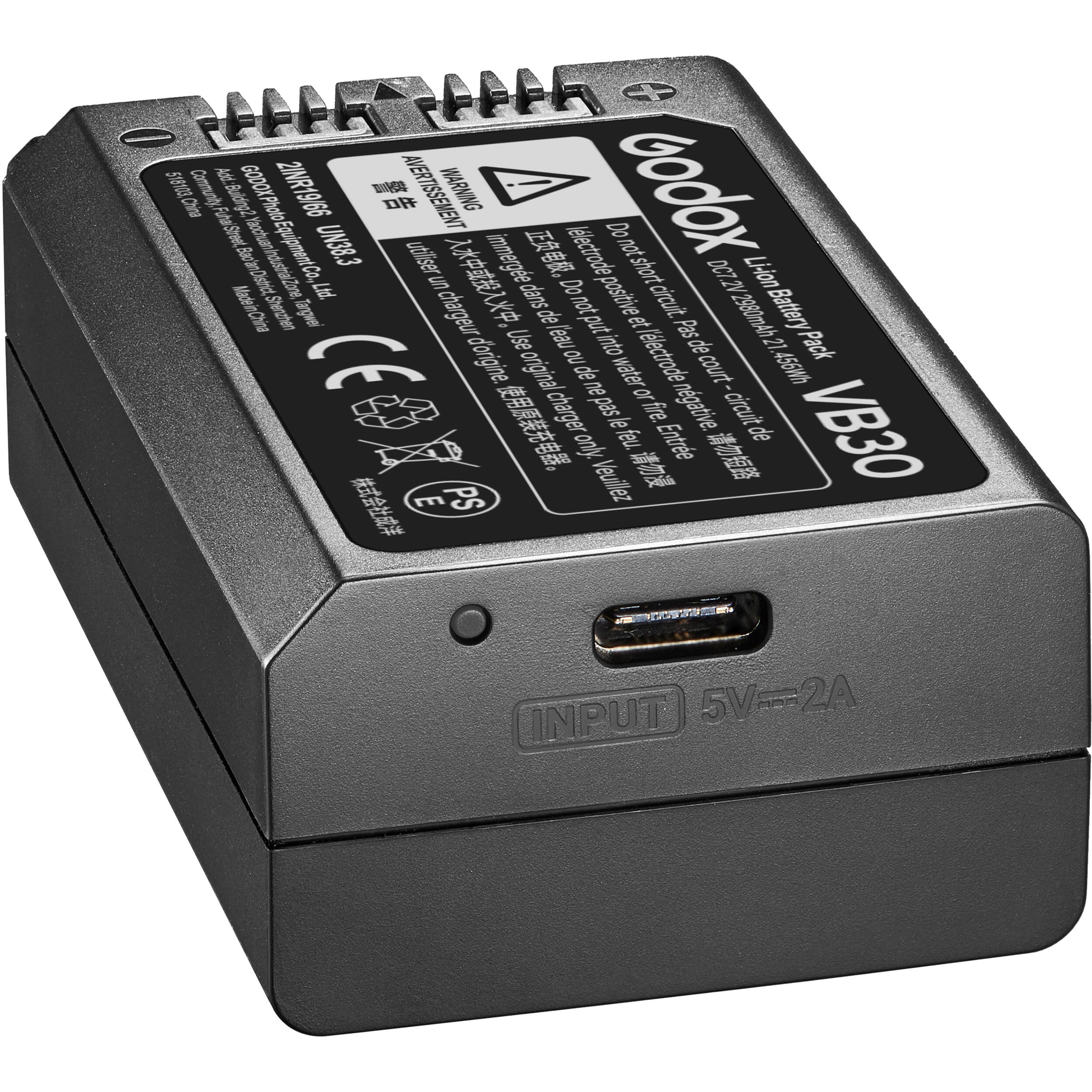 Godox VB30 battery for V1Pro Flash with fast recycling and LED indicators