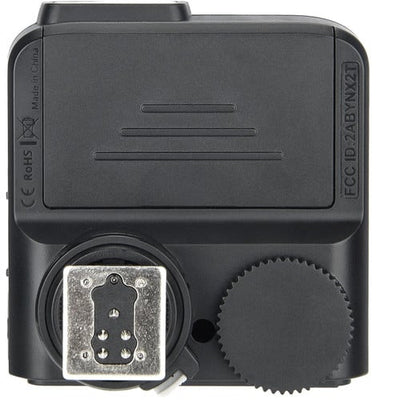 Godox X2T-C TTL Wireless Flash Trigger Transmitter for Canon – 2.4GHz wireless system with 100m range, high-speed sync up to 1/8000s, Bluetooth control via GodoxPhoto app, 5 groups, 32 channels, backlit LCD, quick-lock hot shoe.