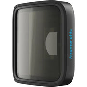 GoPro Anamorphic Lens Mod for HERO13 Black delivering ultra-wide 21:9 cinematic footage with distinctive horizontal lens flares and in-camera de-squeezing for a straightened widescreen look.