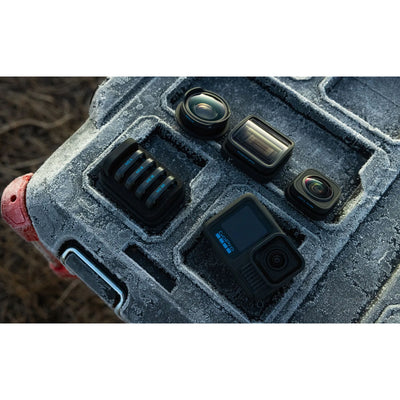 GoPro HB-Series Lens Collection including Ultra Wide Lens Mod, Macro Lens Mod, Anamorphic Lens Mod, and 4 Neutral Density Filters; expands HERO13 Black’s field of view, enables cinematic 21:9 footage, detailed close-ups, and smooth stabilized videos with waterproof, scratch-resistant lenses.