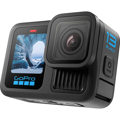 GoPro HERO13 Black with HB‑Series Lenses bundle, including Ultra Wide, Macro, Anamorphic lens mods and ND filter pack, shown with lens mods attached to the camera body.