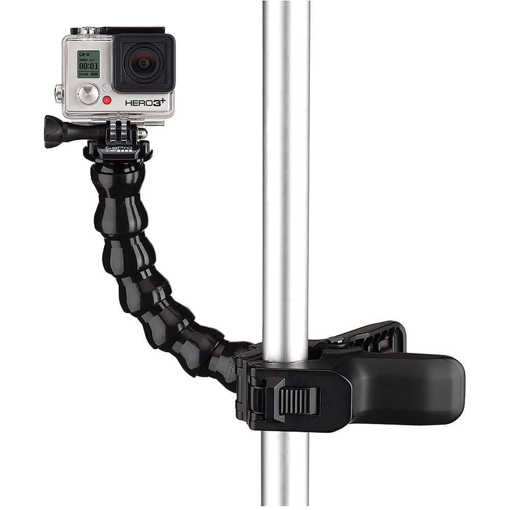 GoPro Jaws Clamp Mount attaching HERO camera to pole