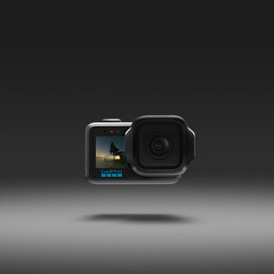 GoPro Mission 1 Series cinematic camera featuring a 1-inch sensor, rugged black housing, and a large rear OLED display.
